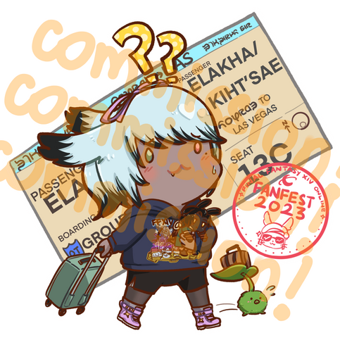ffxiv wol sticker commission (complex smol bean + familiar)